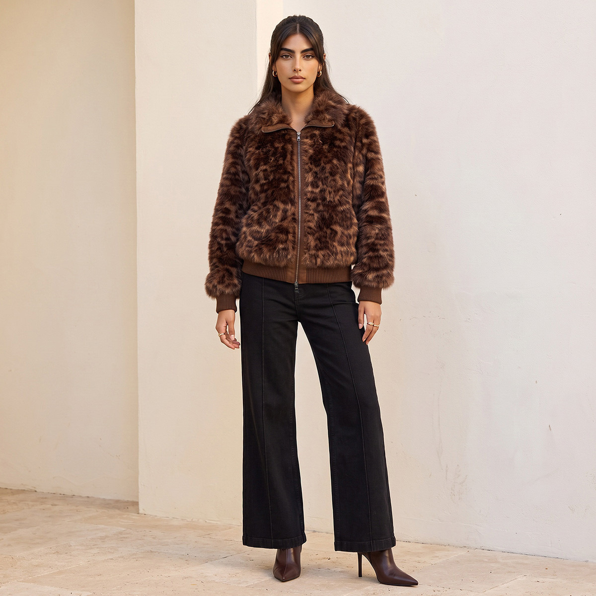 جاكيت بومبر بقصة عادية وبسحاب إغلاق من سبلاش يوث-women-winterwear-coatsandjackets-jackets-image-5