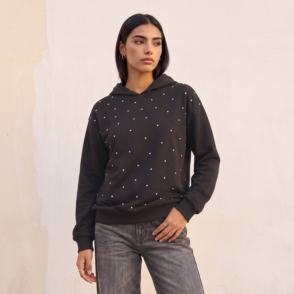سويت شيرت مزين بغطاء رأس من يوث من سبلاش-women-clothing-hoodiesandsweatshirts-sweatshirts-image-1