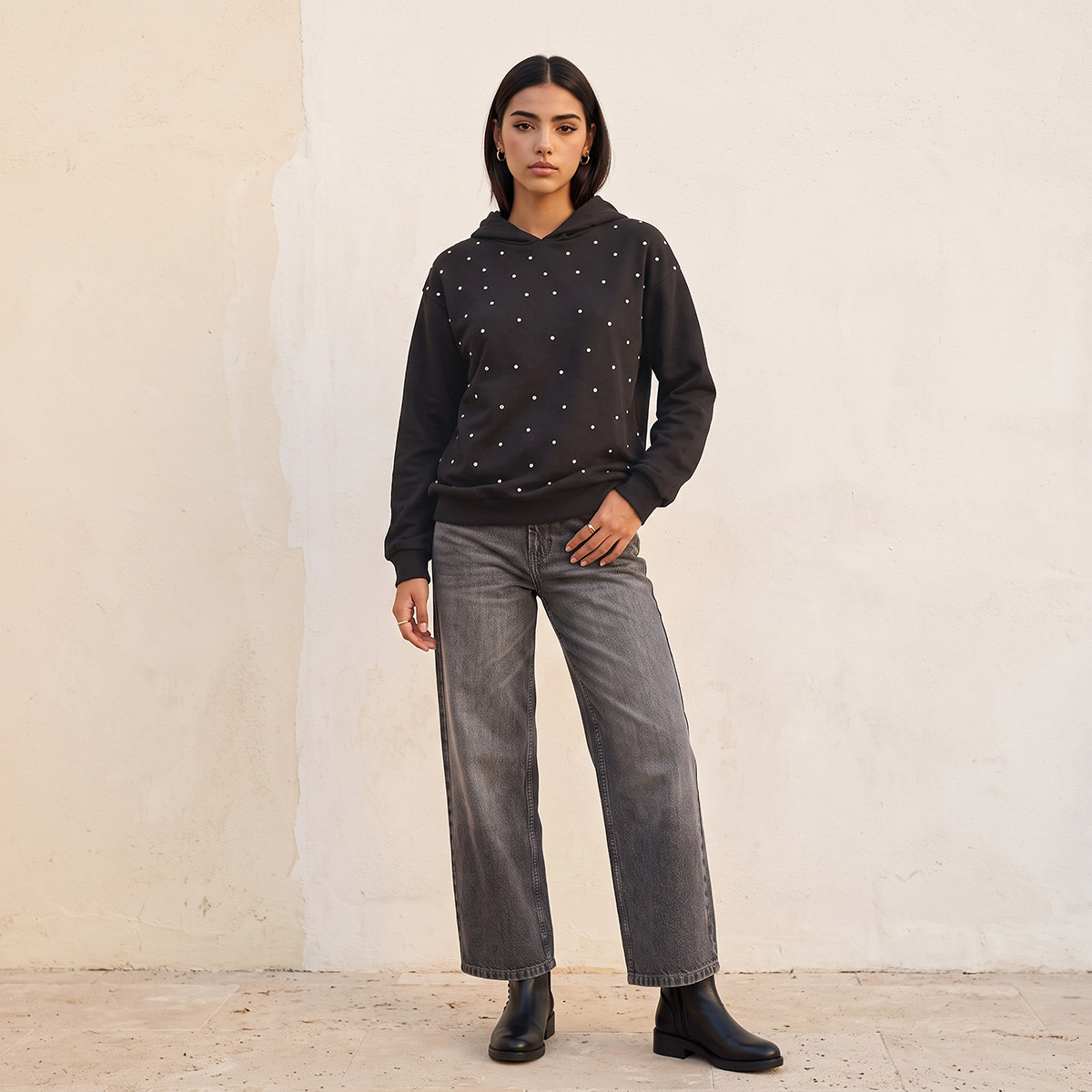 سويت شيرت مزين بغطاء رأس من يوث من سبلاش-women-clothing-hoodiesandsweatshirts-sweatshirts-image-2