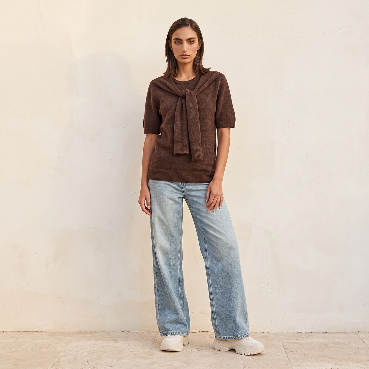 كنزة بارزة الملمس بياقة ضيقة من سبلاش يوث-women-winterwear-cardigansandjumpers-jumpers-image-6