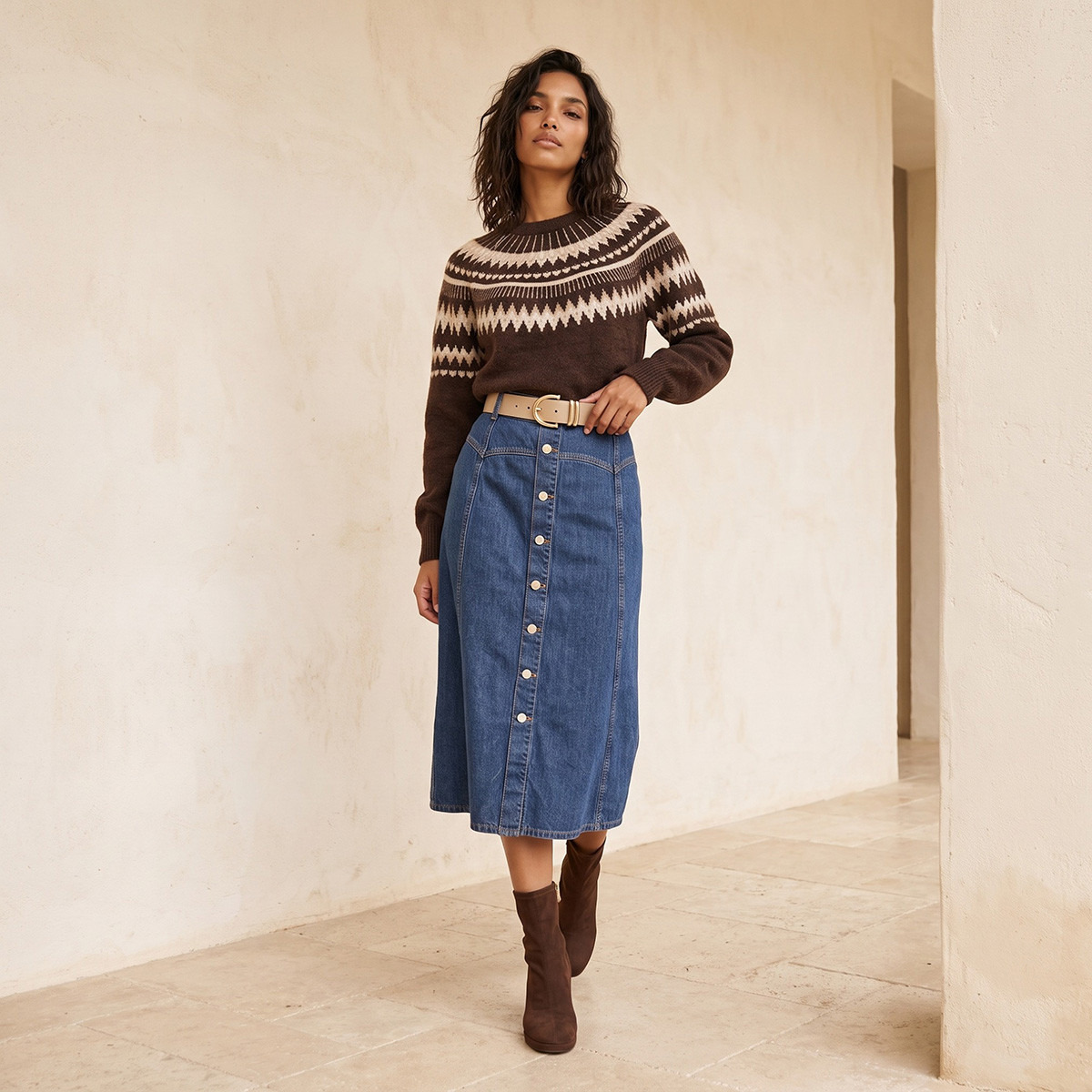 كنزة بارزة الملمس بياقة ضيقة من سبلاش يوث-women-winterwear-cardigansandjumpers-jumpers-image-2