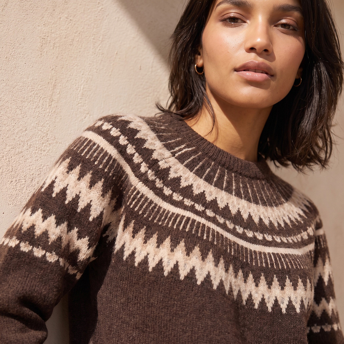 كنزة بارزة الملمس بياقة ضيقة من سبلاش يوث-women-winterwear-cardigansandjumpers-jumpers-image-4