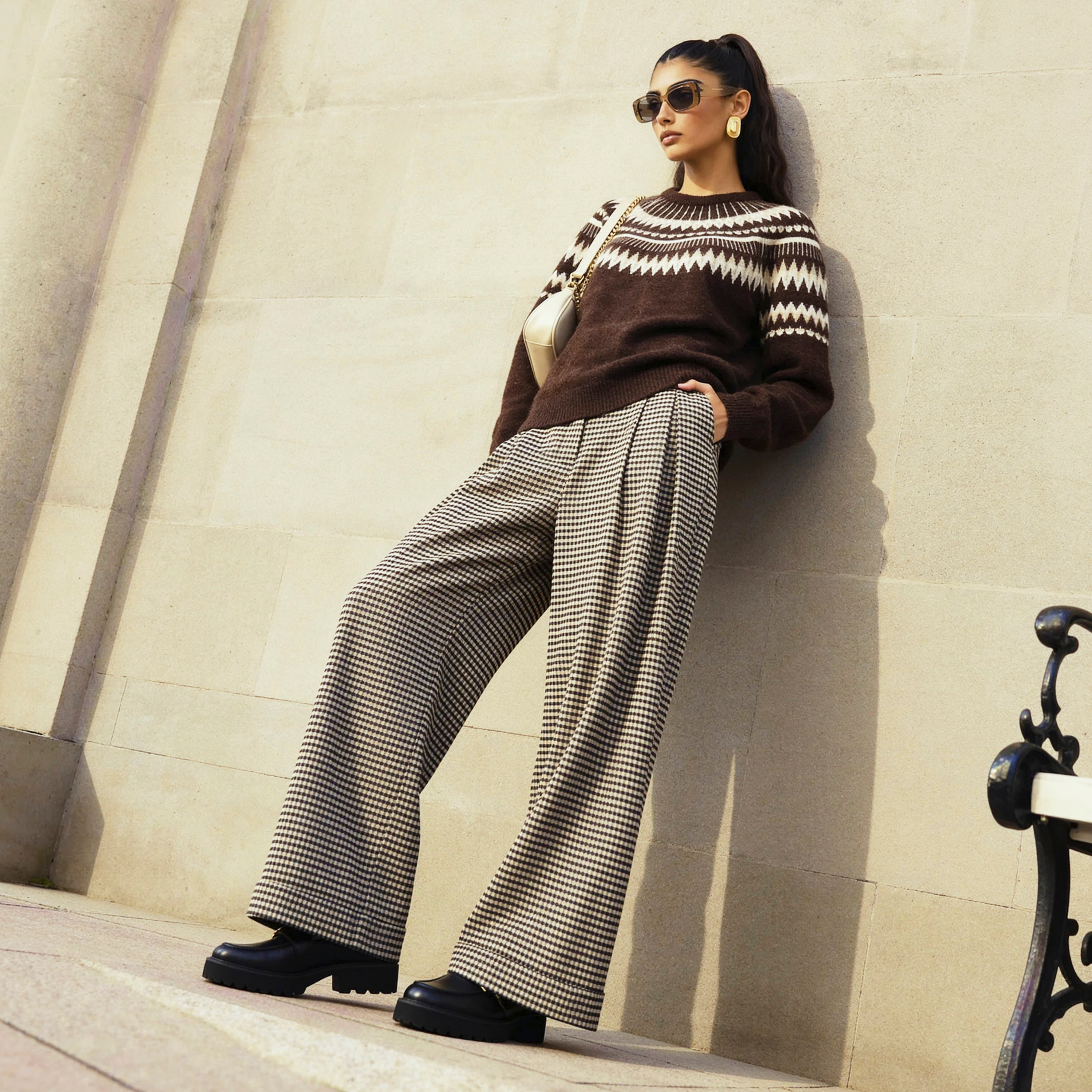 كنزة بارزة الملمس بياقة ضيقة من سبلاش يوث-women-winterwear-cardigansandjumpers-jumpers-image-1
