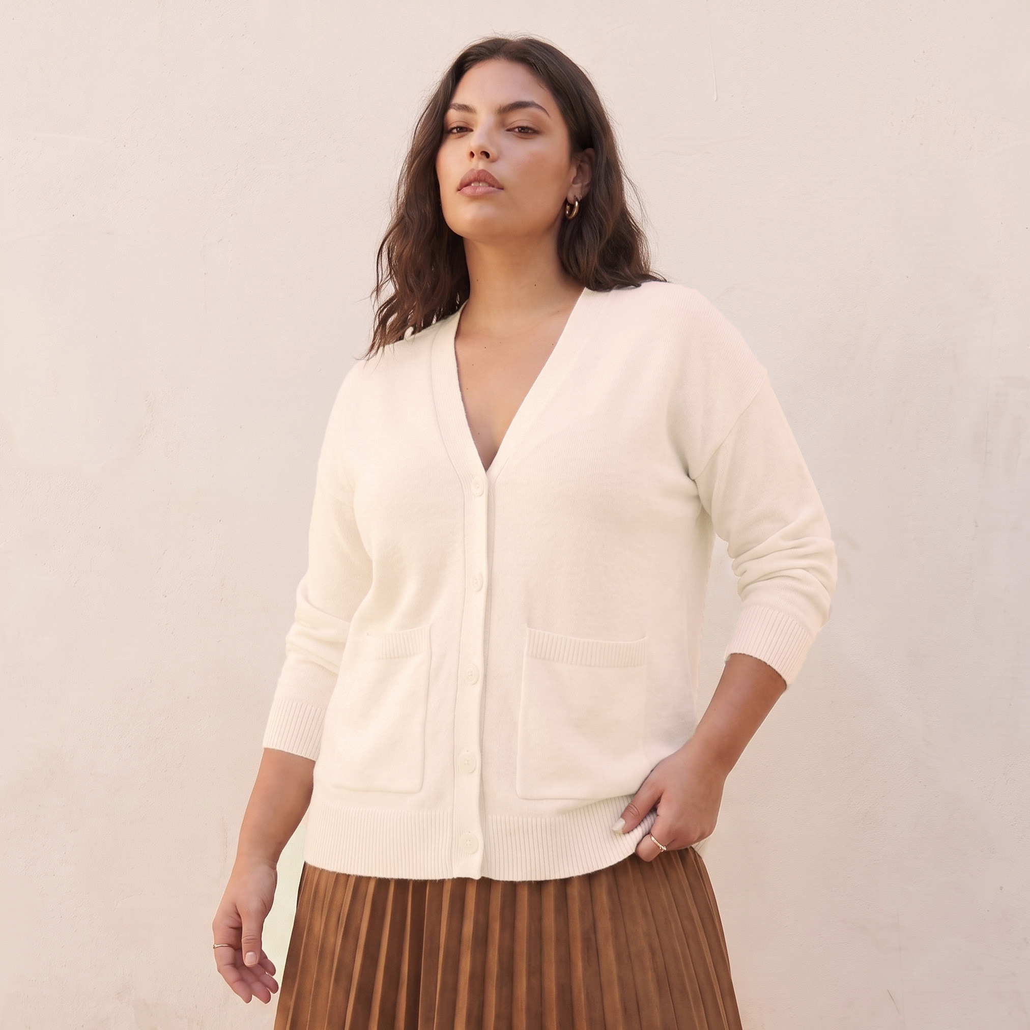 كارديجان فضفاض بجيوب من سبلاش يوث-women-clothing-plussize-cardigansandjumpers-cardigans-image-3
