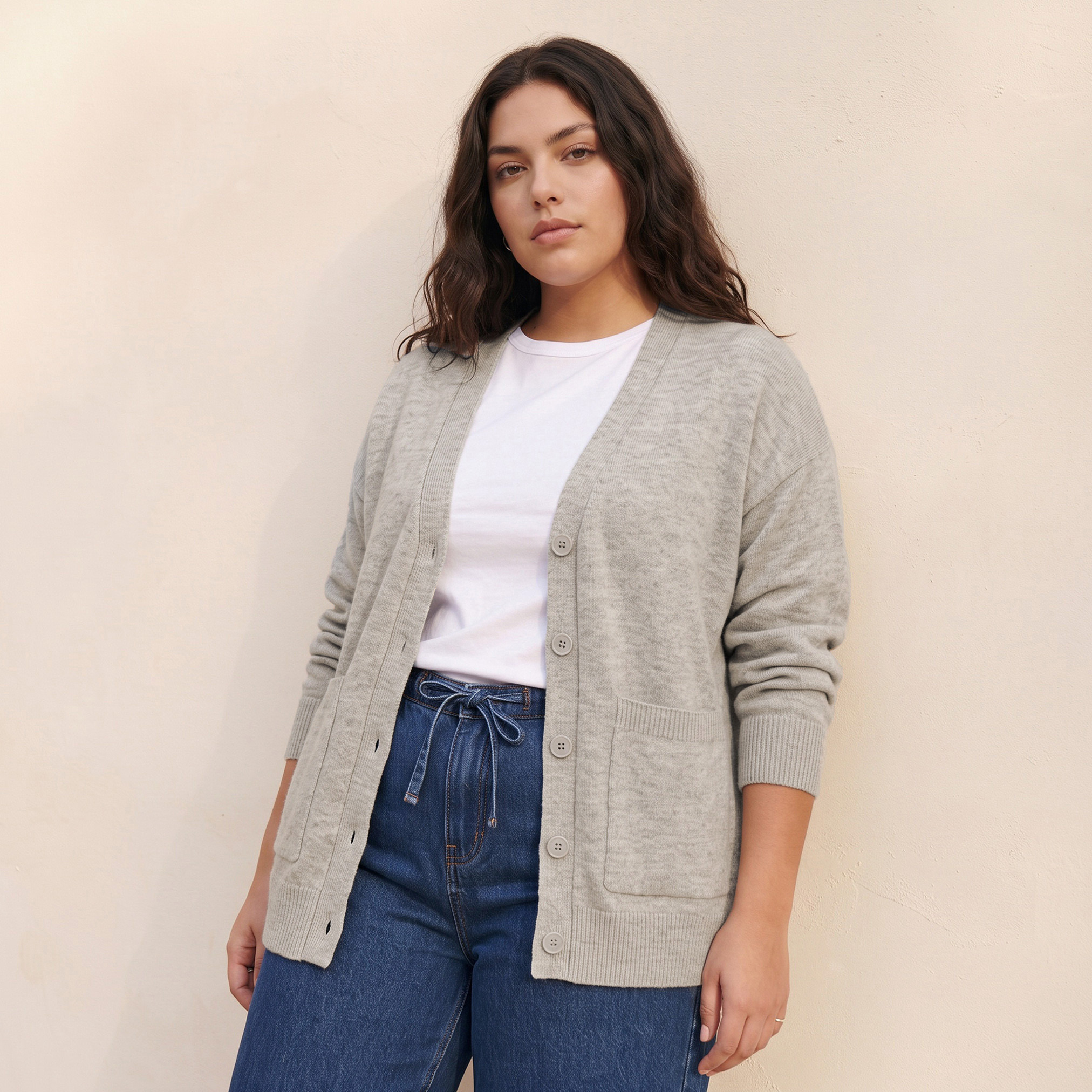 كارديجان فضفاض بجيوب من سبلاش يوث-women-clothing-plussize-cardigansandjumpers-cardigans-image-3