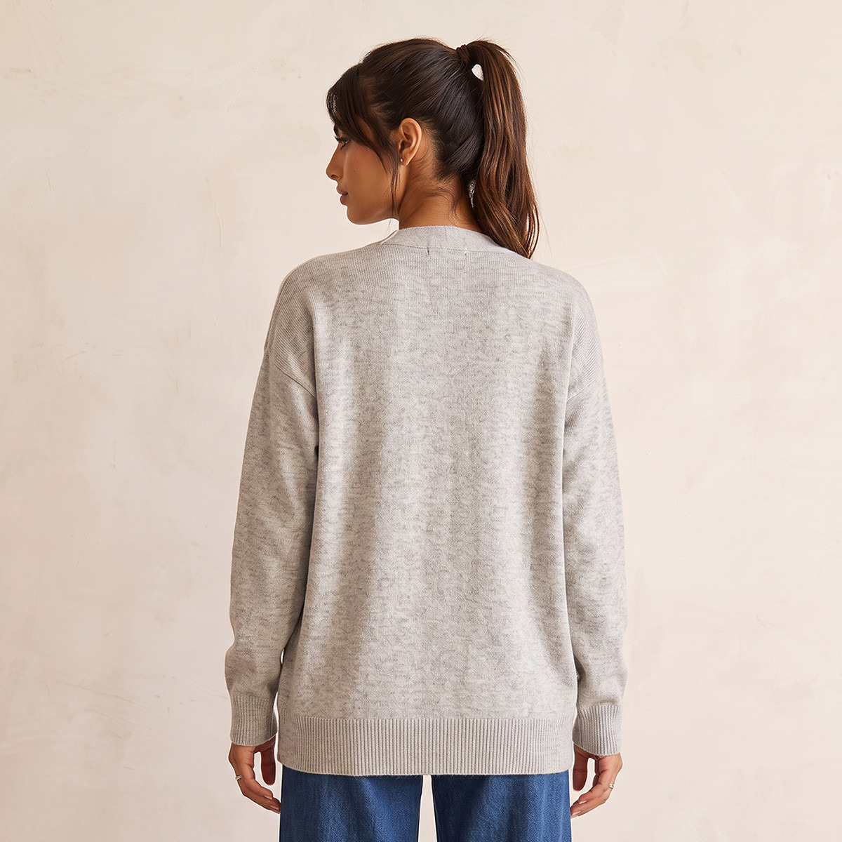 كارديجان فضفاض بجيوب من سبلاش يوث-women-clothing-plussize-cardigansandjumpers-cardigans-image-5
