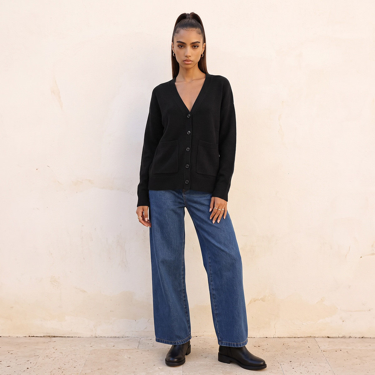 كارديجان فضفاض بجيوب من سبلاش يوث-women-clothing-plussize-cardigansandjumpers-cardigans-image-4