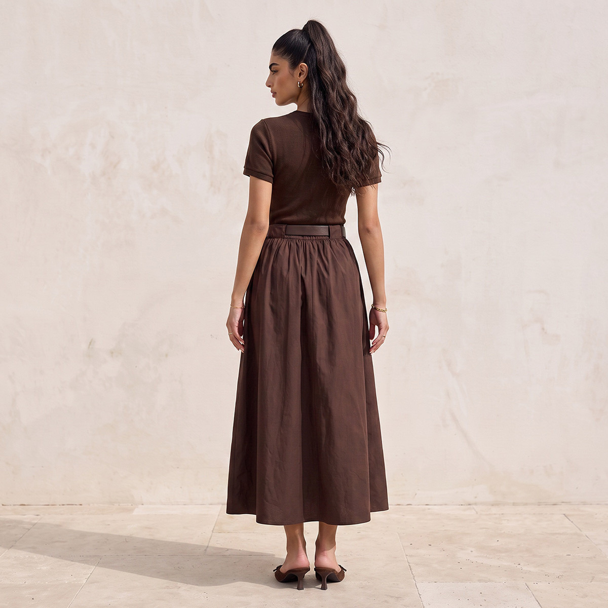 Splash Youth Maxi A-line Cotton Dress with Belt-women-clothing-dresses-image-4