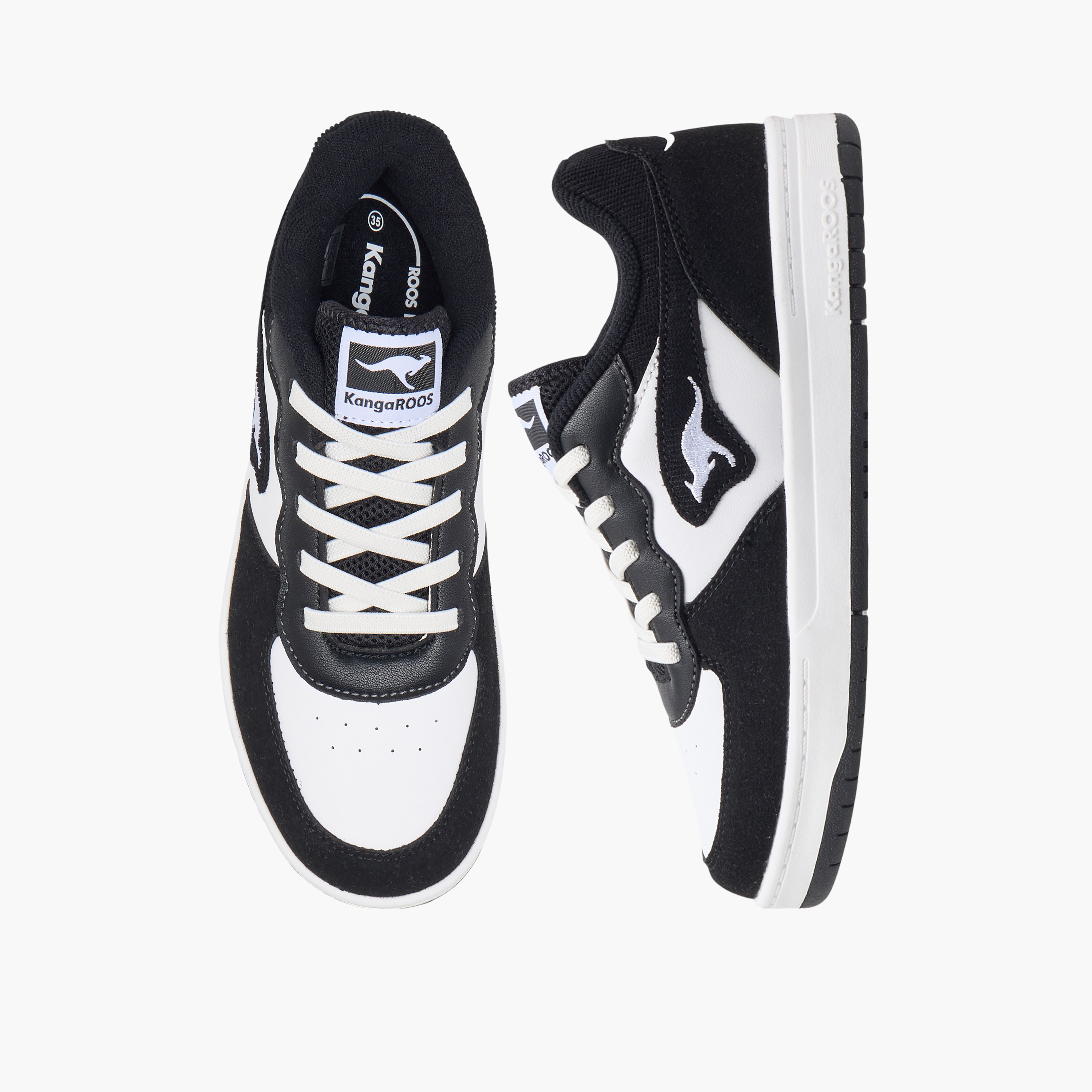 KangaROOS Kids' Colourblock Sneakers with Lace-Up Closure-boys-shoes-sneakers-image-1
