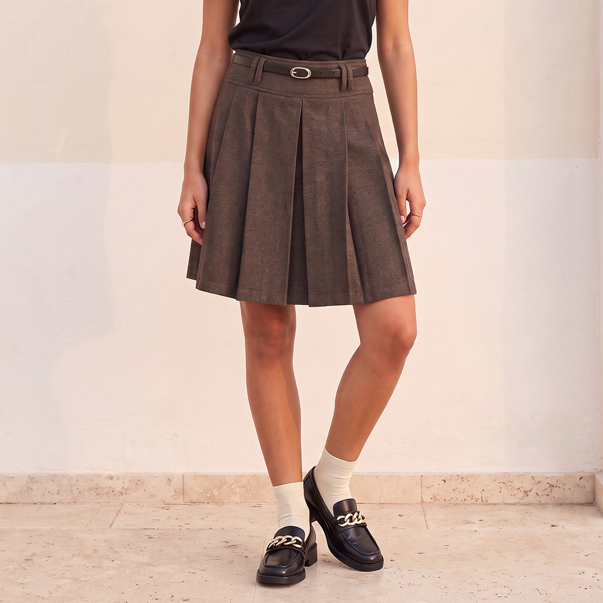 Splash Youth Skater Skirt with Belt-women-clothing-skirts-image-1