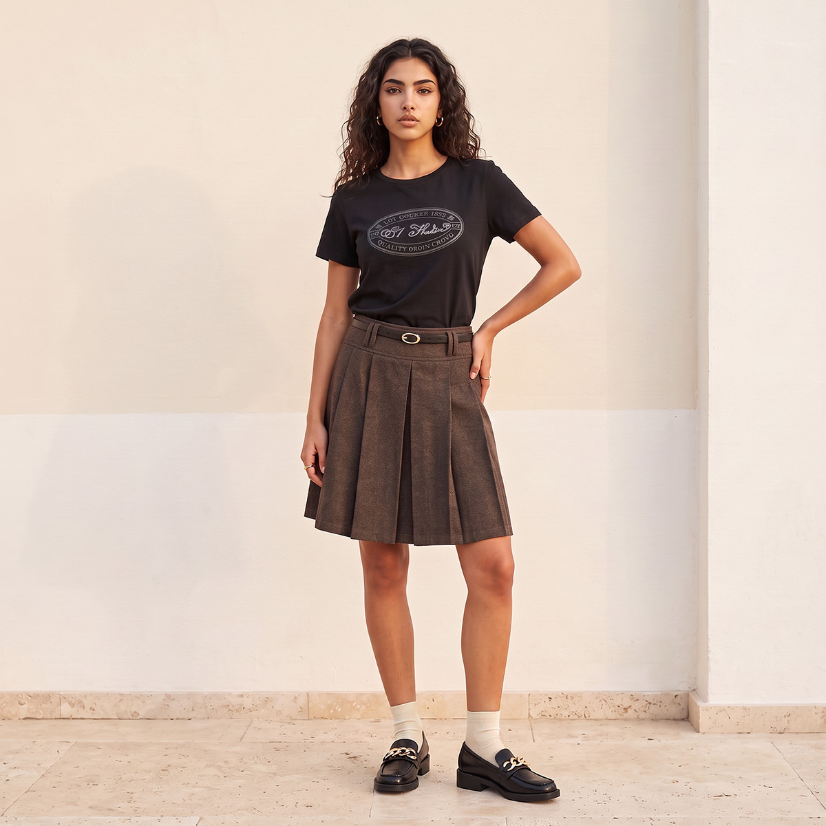 Splash Youth Skater Skirt with Belt-women-clothing-skirts-image-2