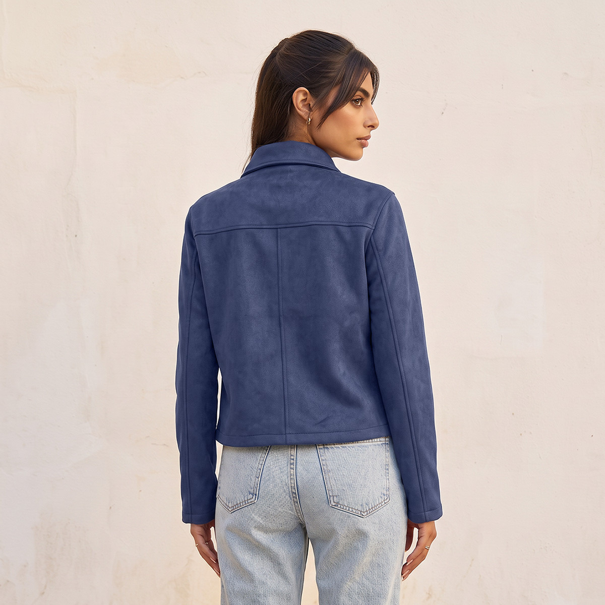 Splash Youth Suede Regular Jacket with Patch Pockets-women-winterwear-coatsandjackets-jackets-image-4