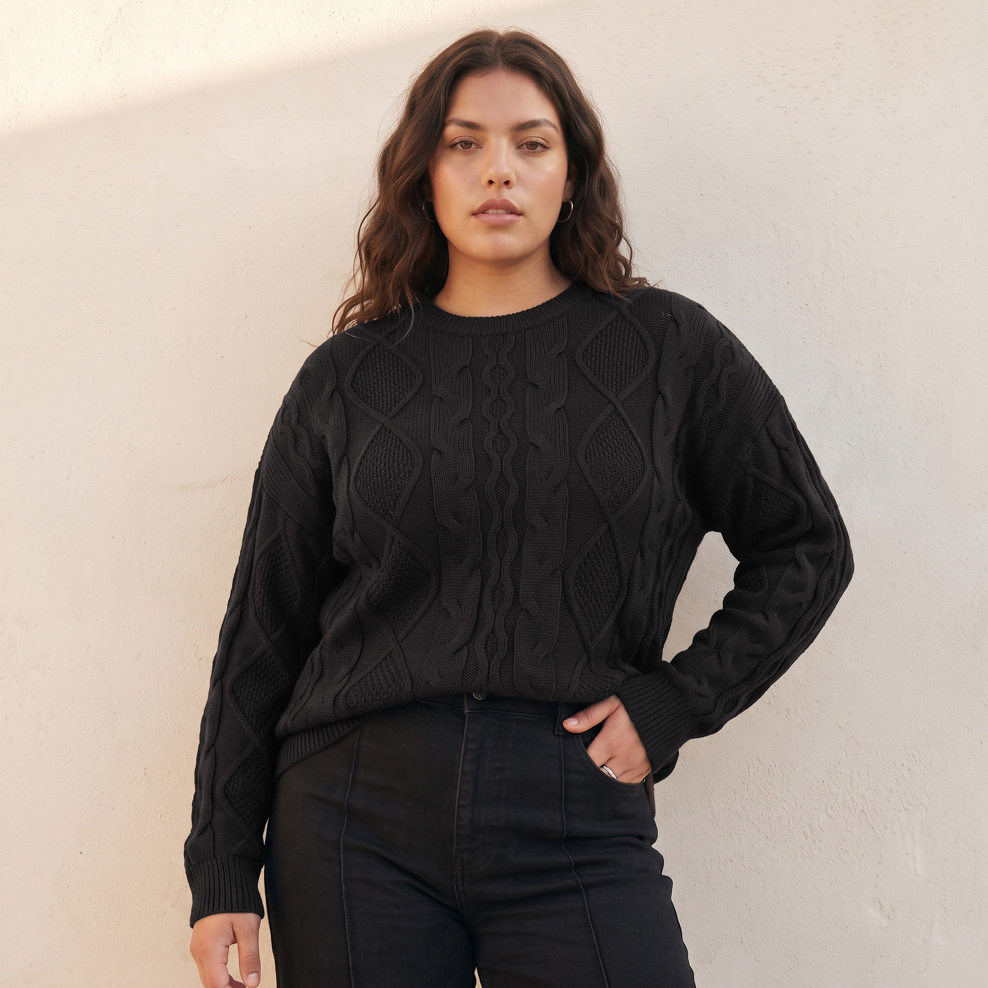 Splash Youth Cable Knit Sweater-women-winterwear-cardigansandjumpers-jumpers-image-3