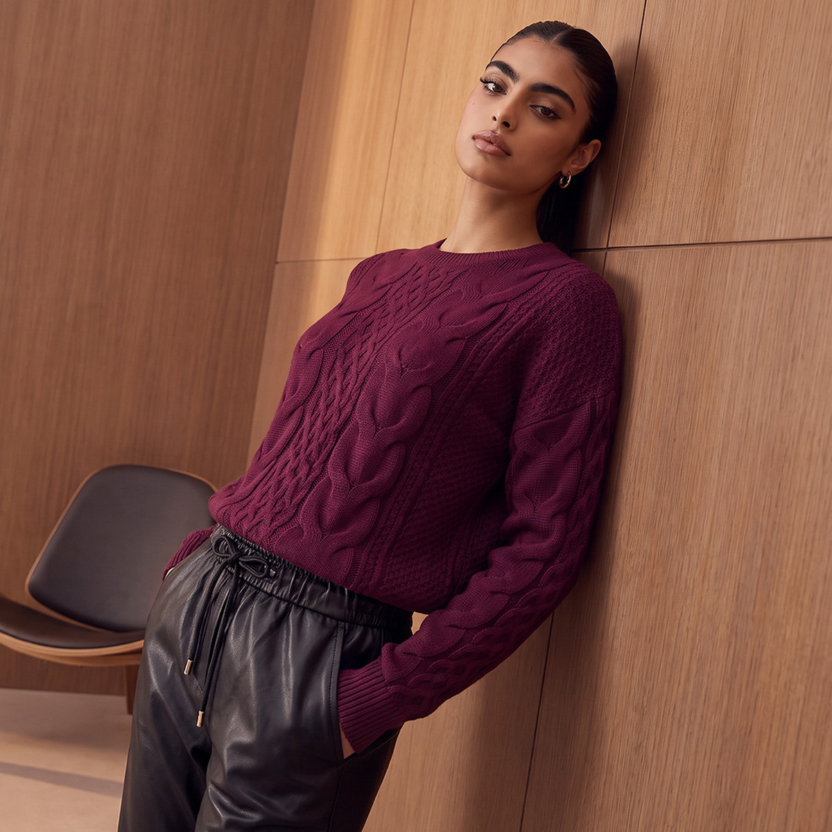 Splash Youth Cable Knit Sweater-women-winterwear-cardigansandjumpers-jumpers-image-1