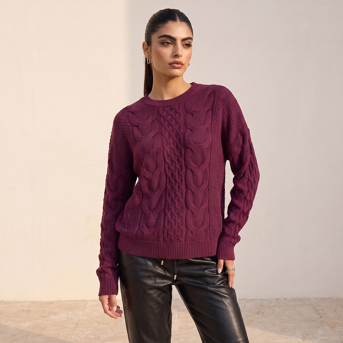 Splash Youth Cable Knit Sweater-women-winterwear-cardigansandjumpers-jumpers-image-6