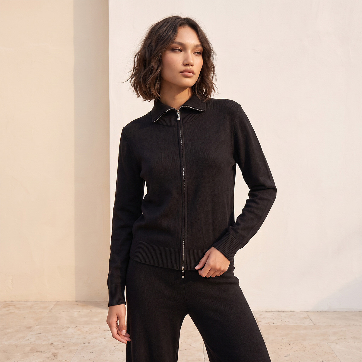 Splash Youth Textured Collared Cardigan-women-winterwear-cardigansandjumpers-cardigans-image-1