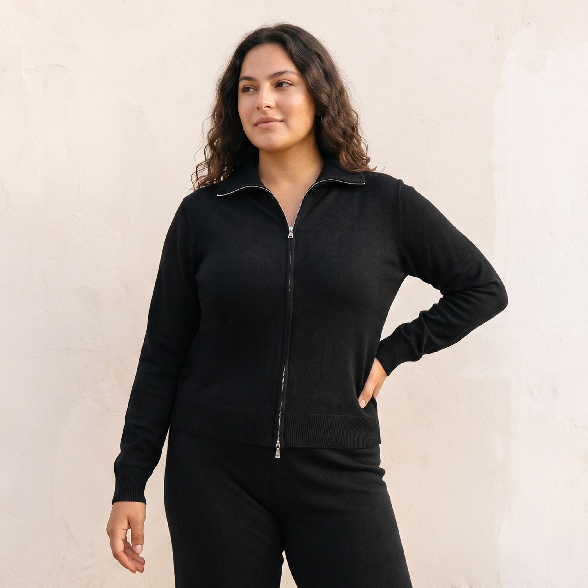 Splash Youth Textured Collared Cardigan-women-winterwear-cardigansandjumpers-cardigans-image-2