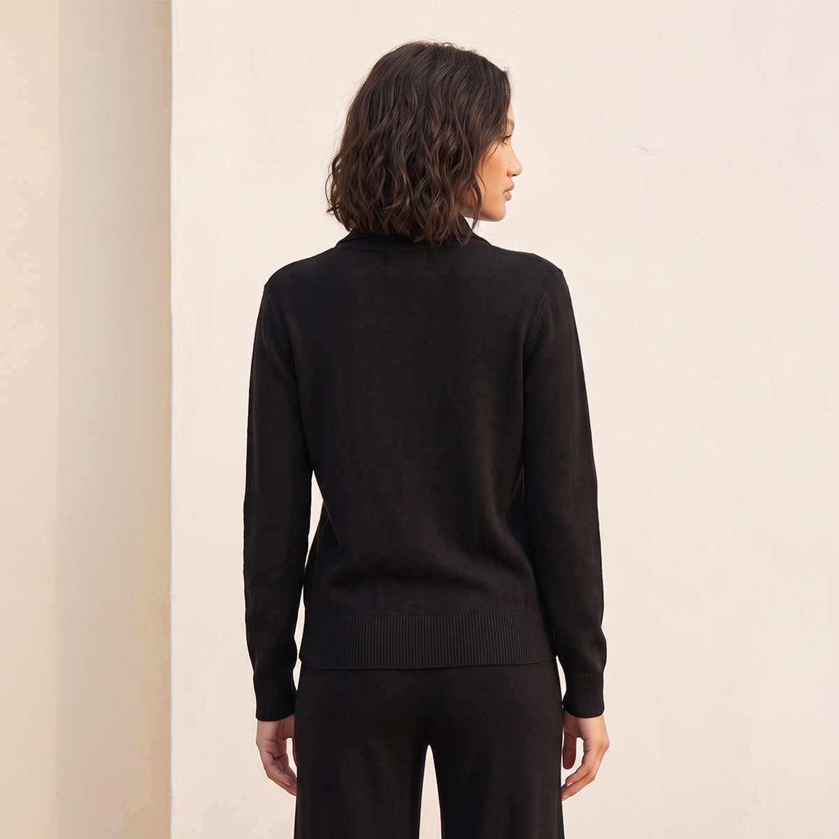Splash Youth Textured Collared Cardigan-women-winterwear-cardigansandjumpers-cardigans-image-4
