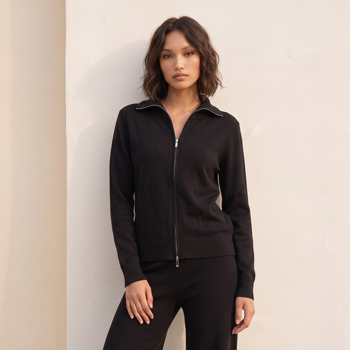 Splash Youth Textured Collared Cardigan-women-winterwear-cardigansandjumpers-cardigans-image-6