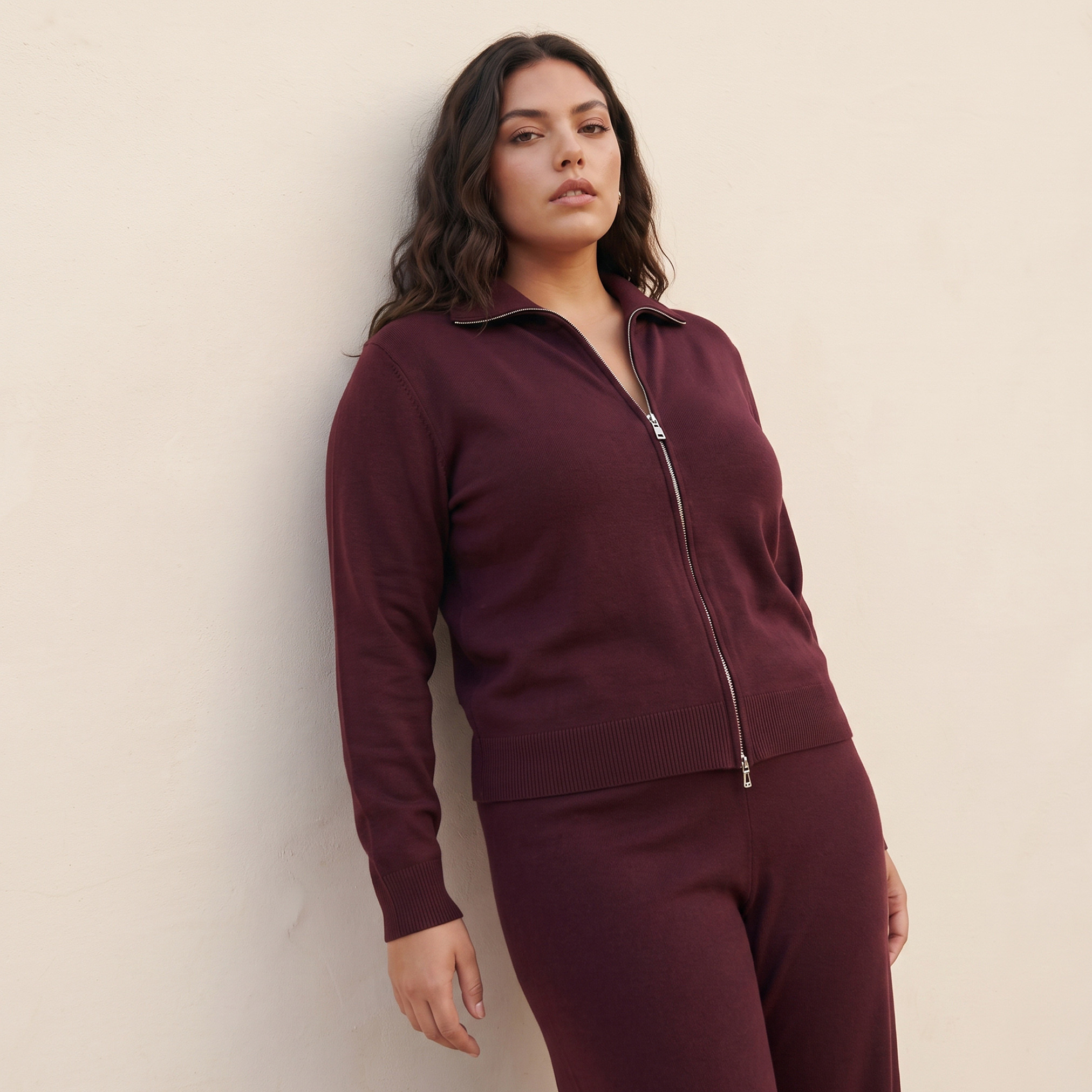 Splash Youth Textured Collared Cardigan-women-winterwear-cardigansandjumpers-cardigans-image-2