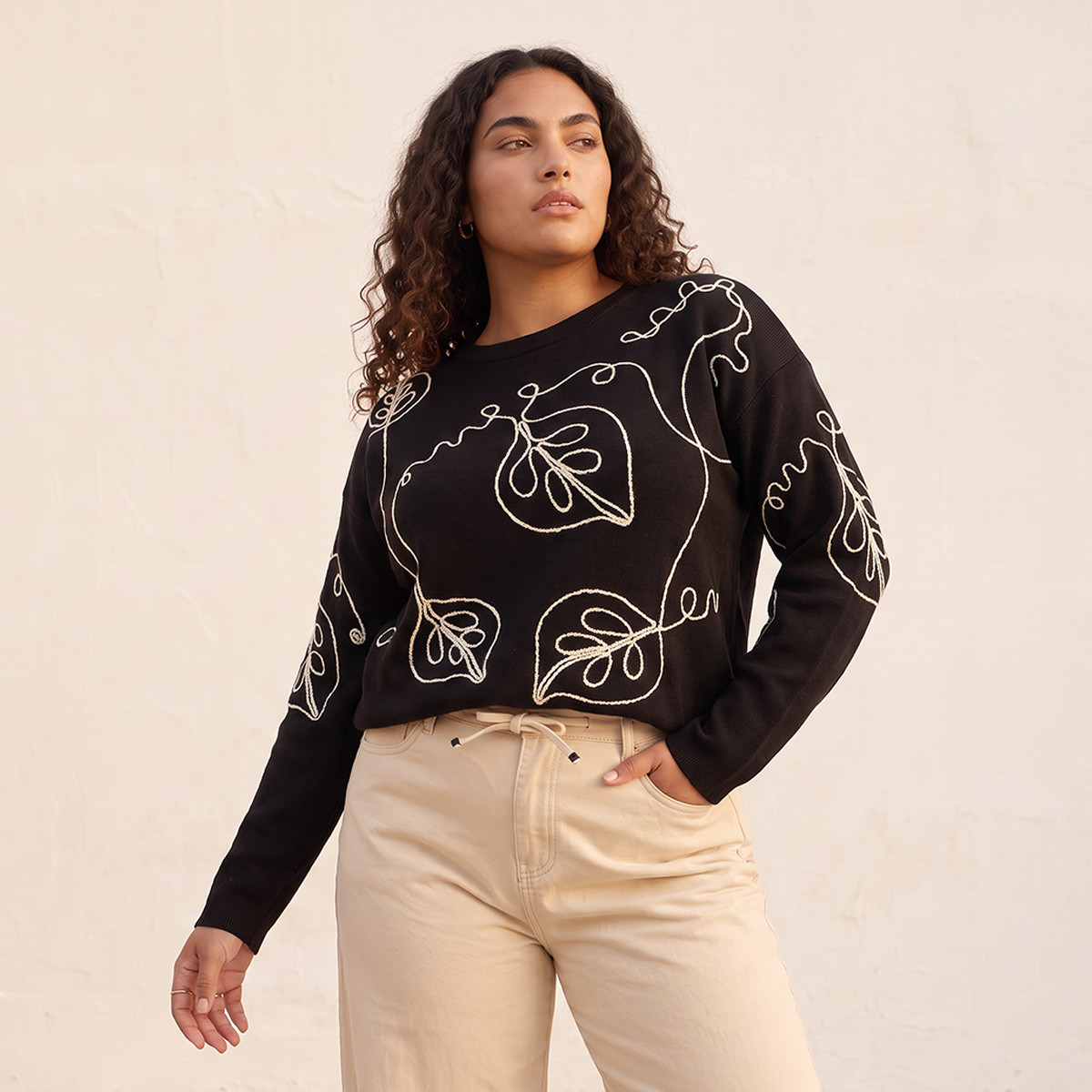 Splash Youth Embroidered Sweater-women-plussize-tops-cardigansandsweaters-image-2