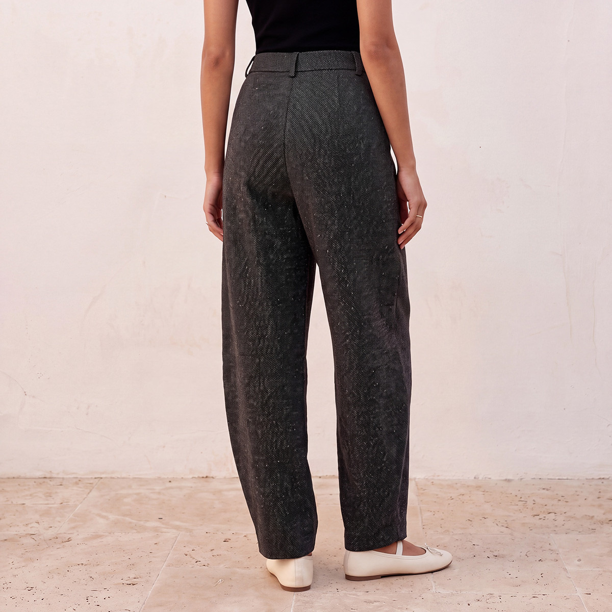 Splash Youth Trousers with Textured Finish-women-clothing-trousers-image-4