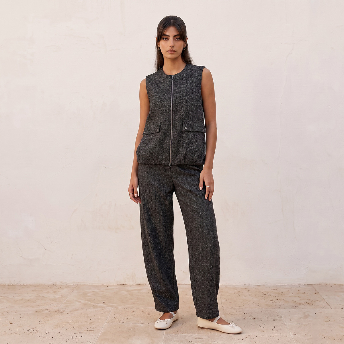 Splash Youth Trousers with Textured Finish-women-clothing-trousers-image-5