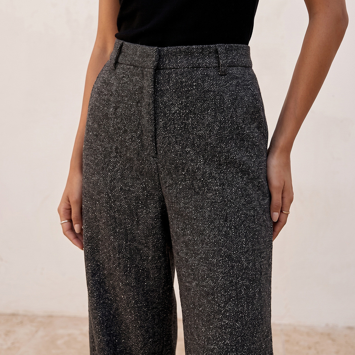 Splash Youth Trousers with Textured Finish-women-clothing-trousers-image-6