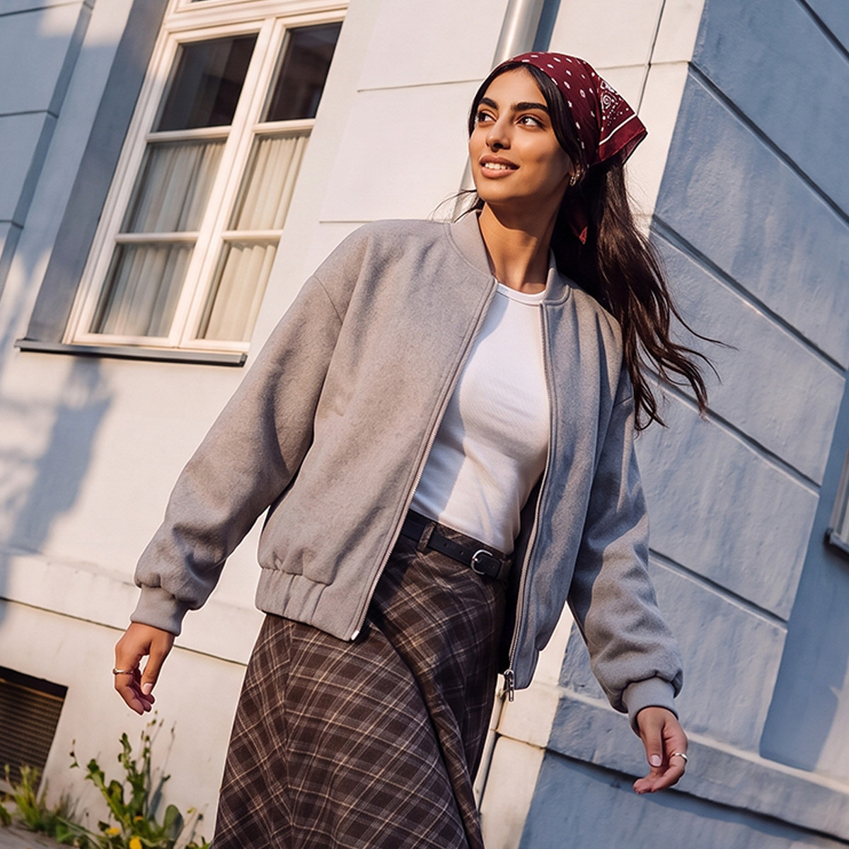 جاكيت بومبر ميلتون فيلت بقصة عادية وسحاب إغلاق من سبلاش يوث-women-winterwear-coatsandjackets-jackets-image-1