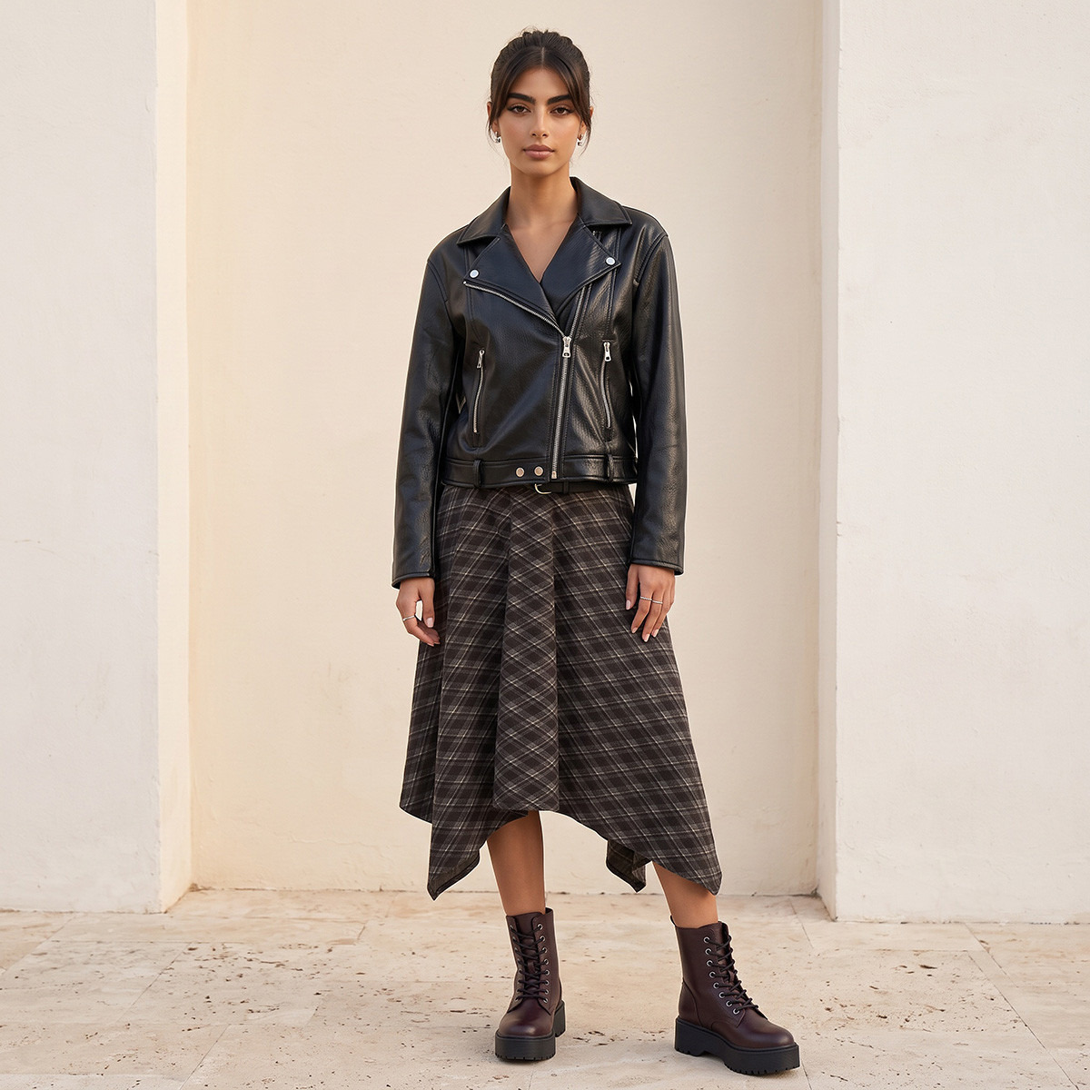 جاكيت بايكر مقاس عادي بجيوب بسحاب من سبلاش يوث-women-winterwear-coatsandjackets-jackets-image-4