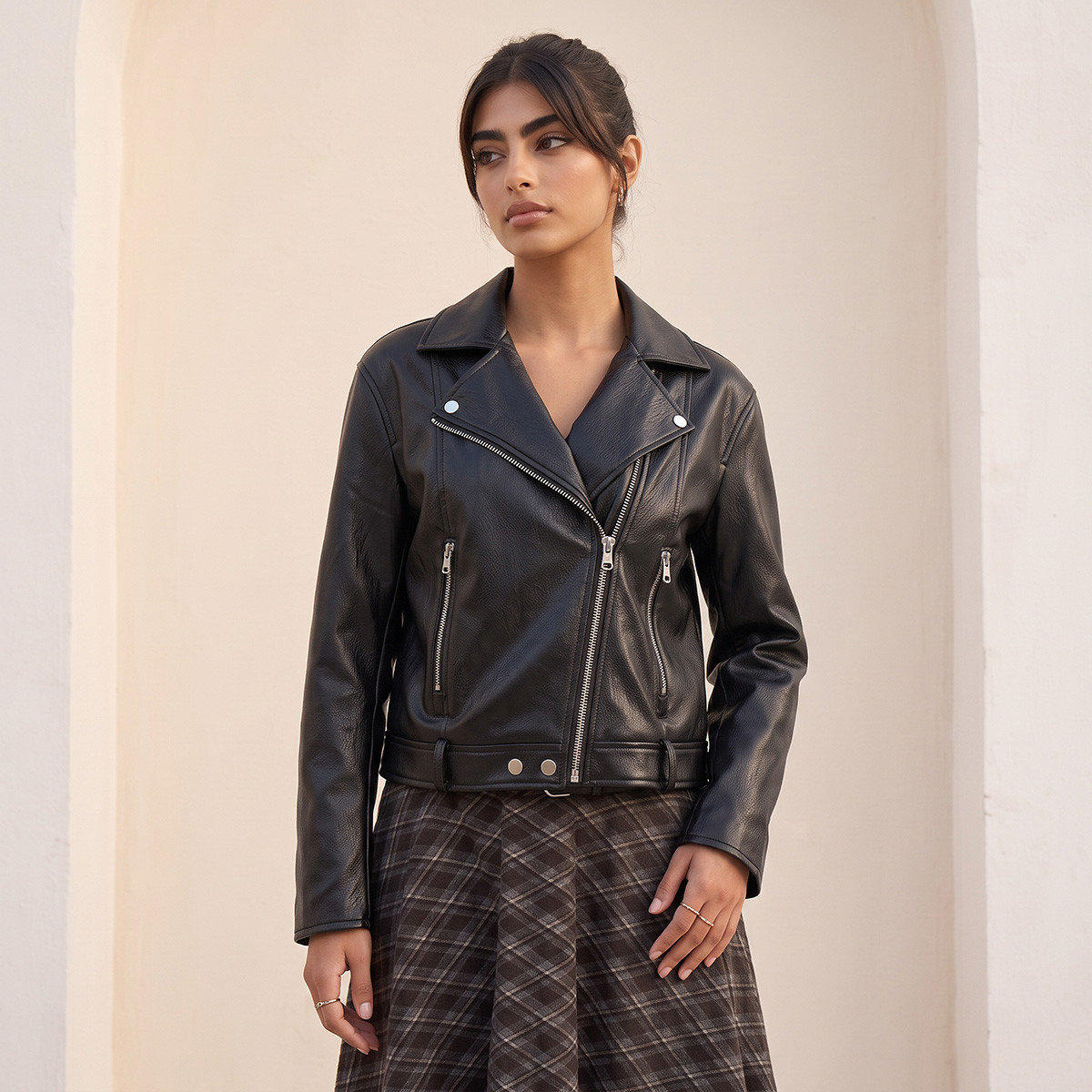 جاكيت بايكر مقاس عادي بجيوب بسحاب من سبلاش يوث-women-winterwear-coatsandjackets-jackets-image-5