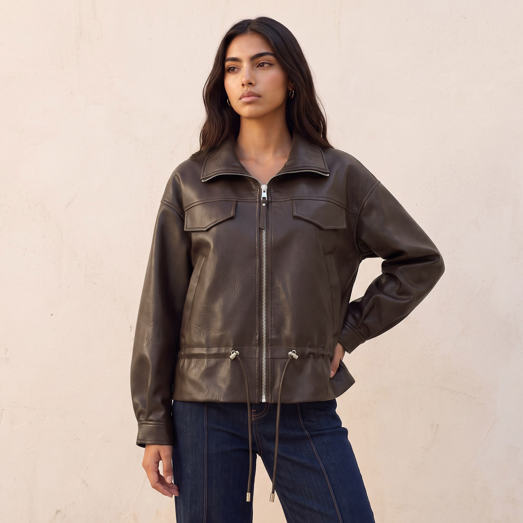 Splash Youth Jacket with Drawstring Accent-women-clothing-coatsandjackets-jackets-image-1