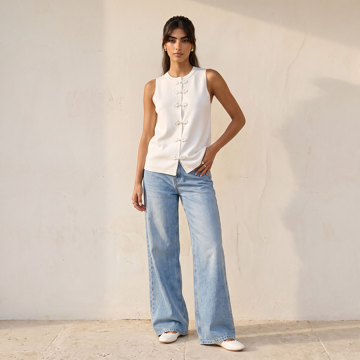 بلوزة بياقة ضيقة بارزة الملمس من سبلاش يوث-women-clothing-shirtsandblouses-blouses-image-3