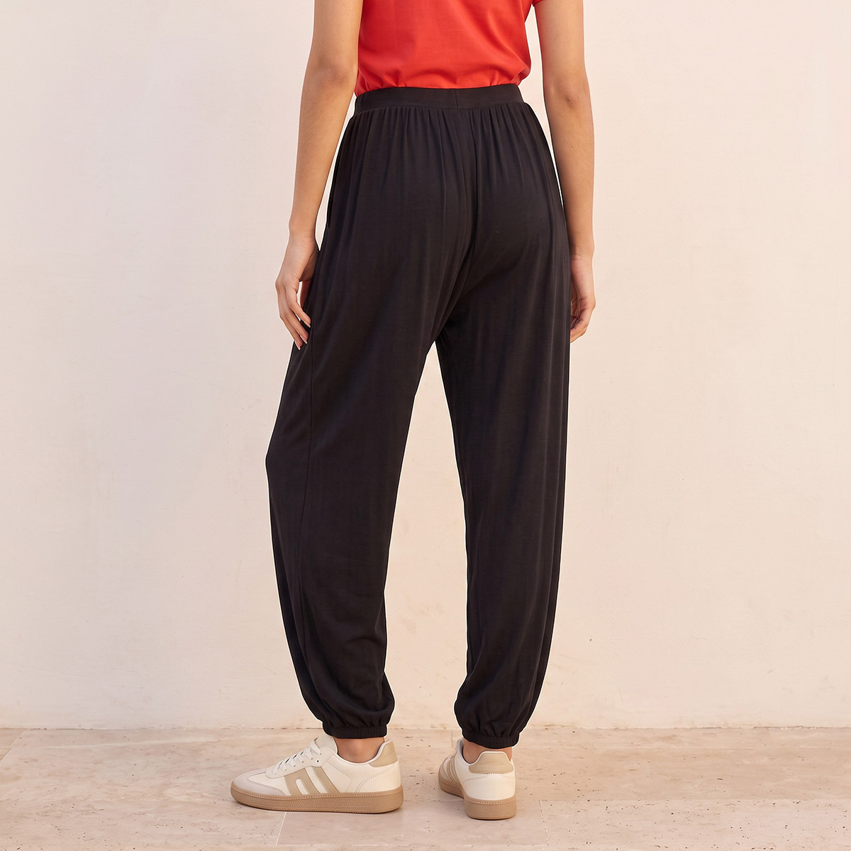 Splash Youth Relaxed Fit Elasticated Waist Pleated Pants-women-clothing-trousers-image-4