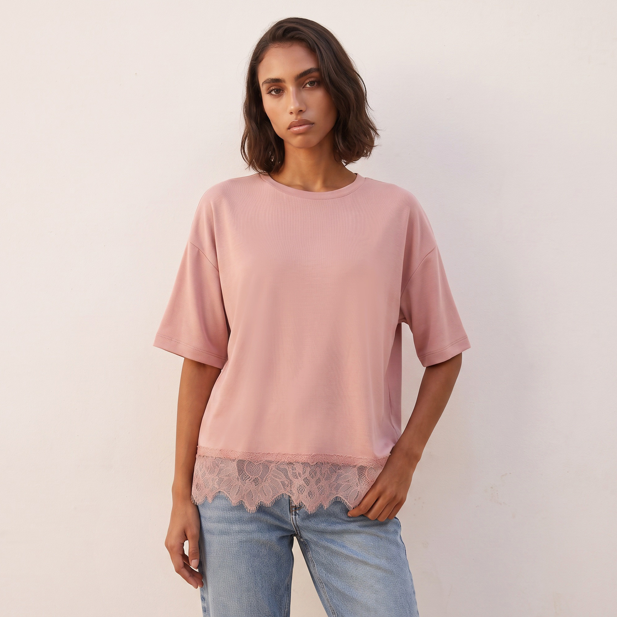 Splash Youth Lace Trim T-shirt-women-clothing-tshirts-image-1