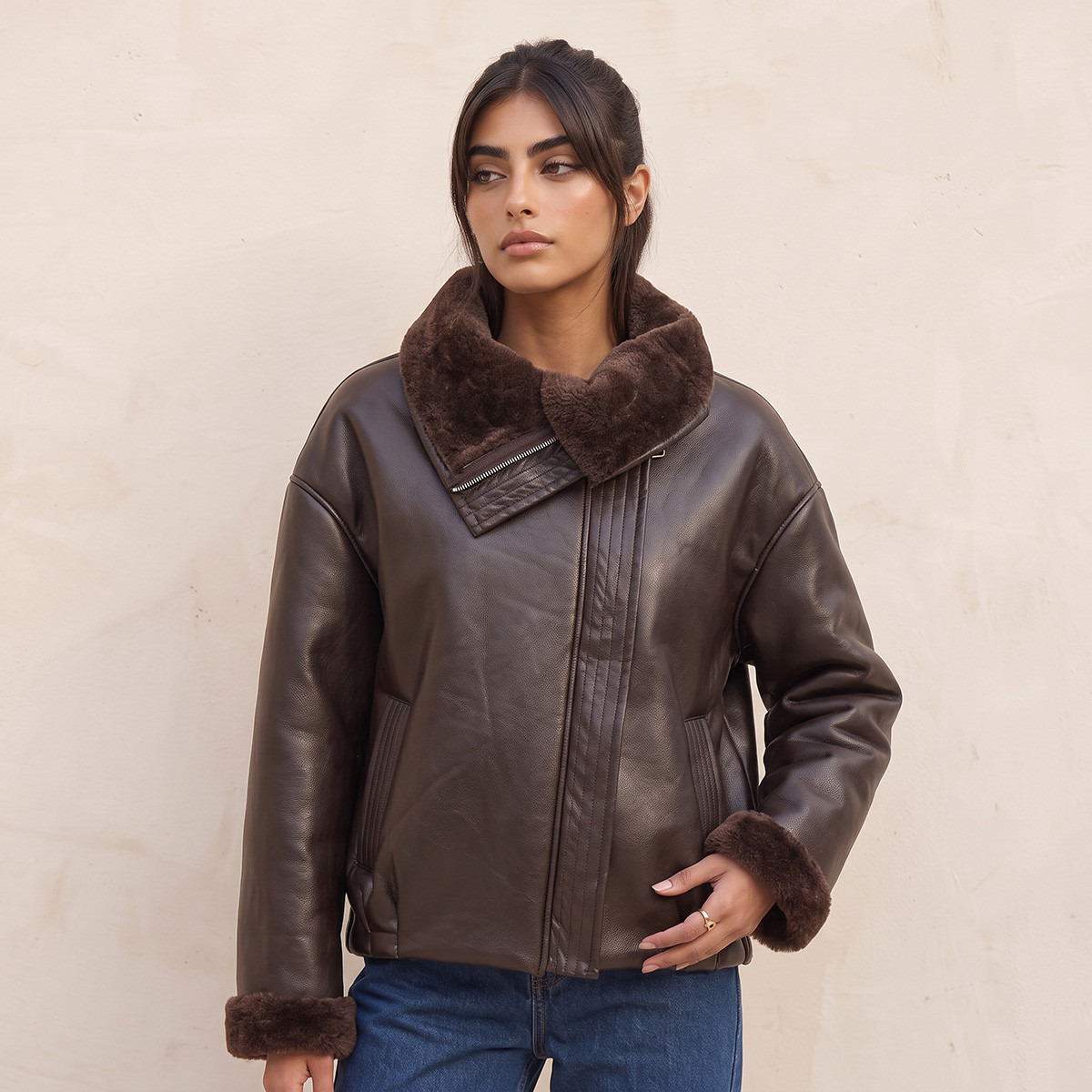 Splash Youth Suede Jacket with Fur Trim Accent-women-clothing-coatsandjackets-jackets-image-2