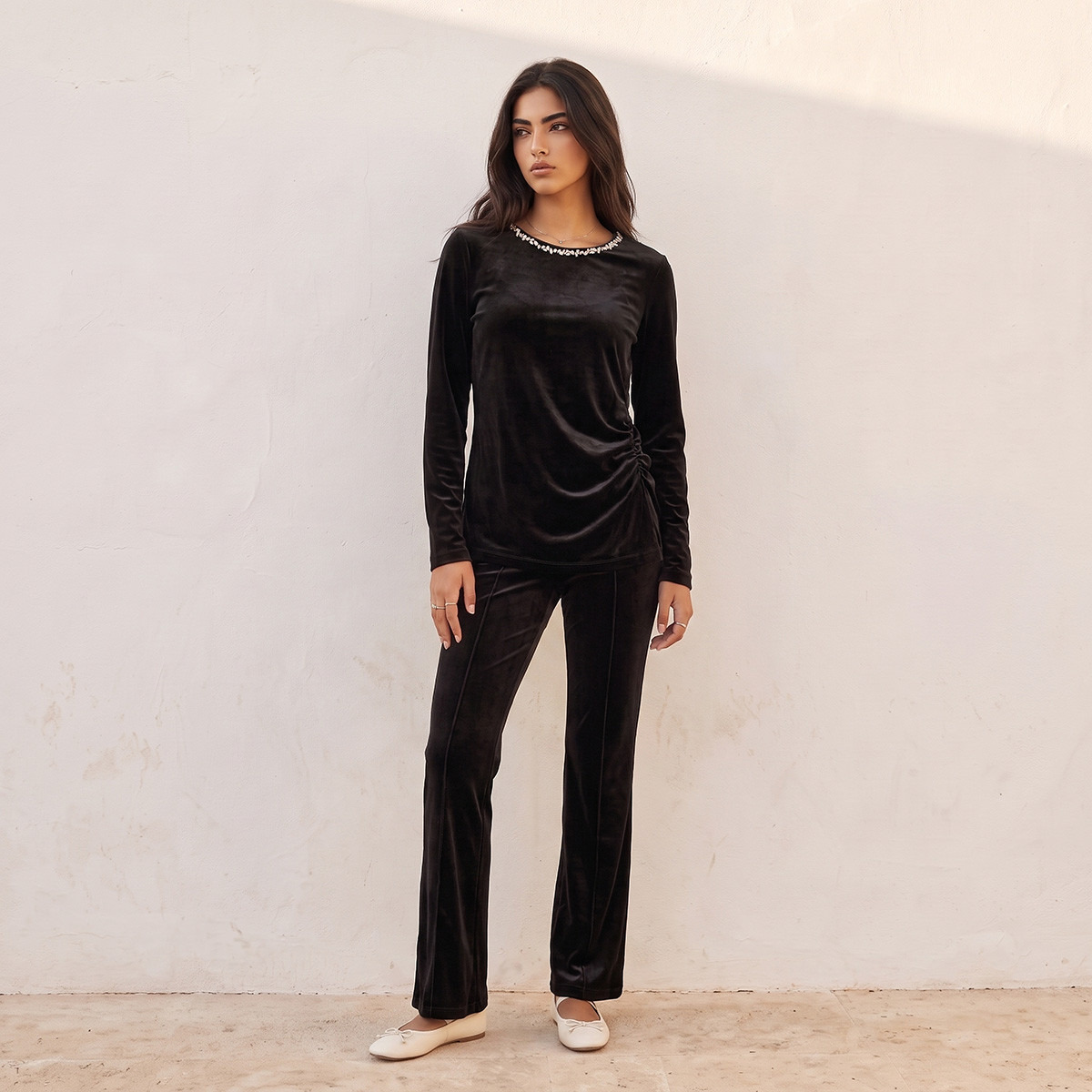Splash Youth Velour Top with Embellishment-women-clothing-tshirts-image-2