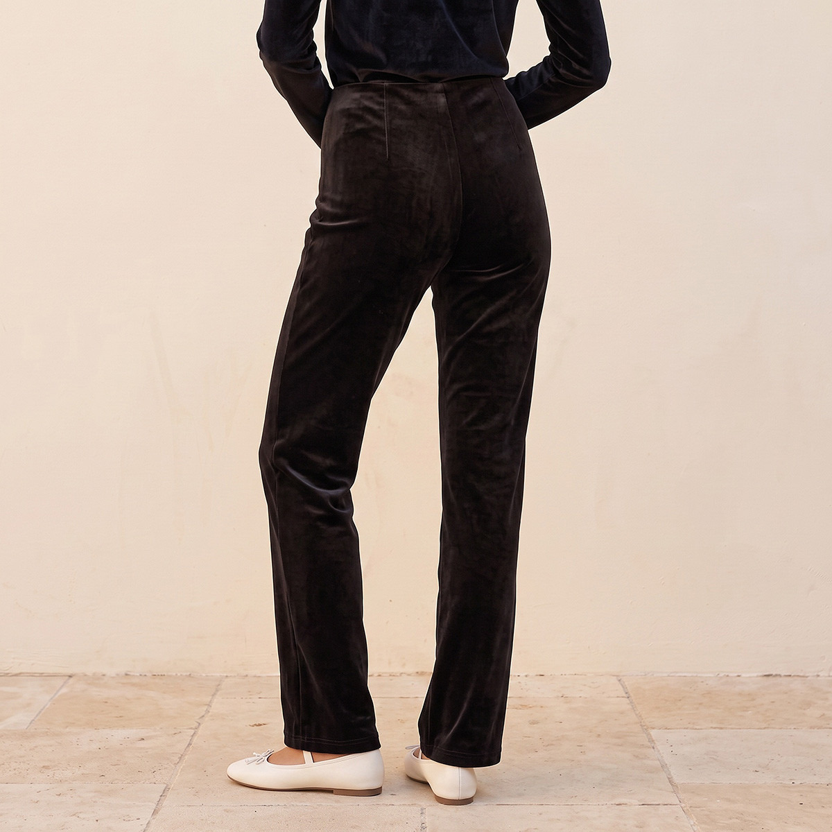 Splash Youth Relaxed Fit Textured Velour Pants-women-clothing-trousers-image-3