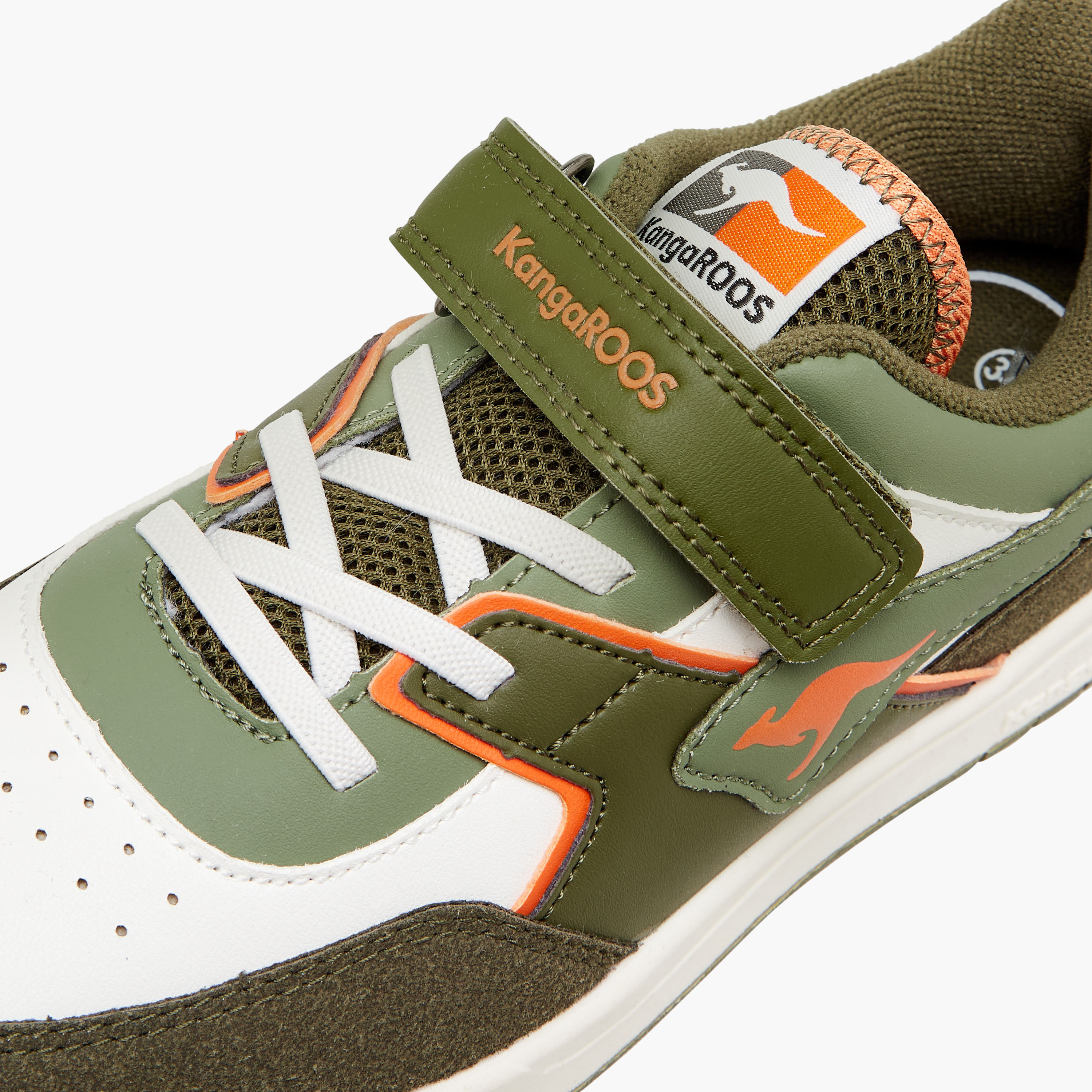 KangaROOS Girls' Panelled Sneakers with Hook and Loop Closure-girls-shoes-sneakers-image-4