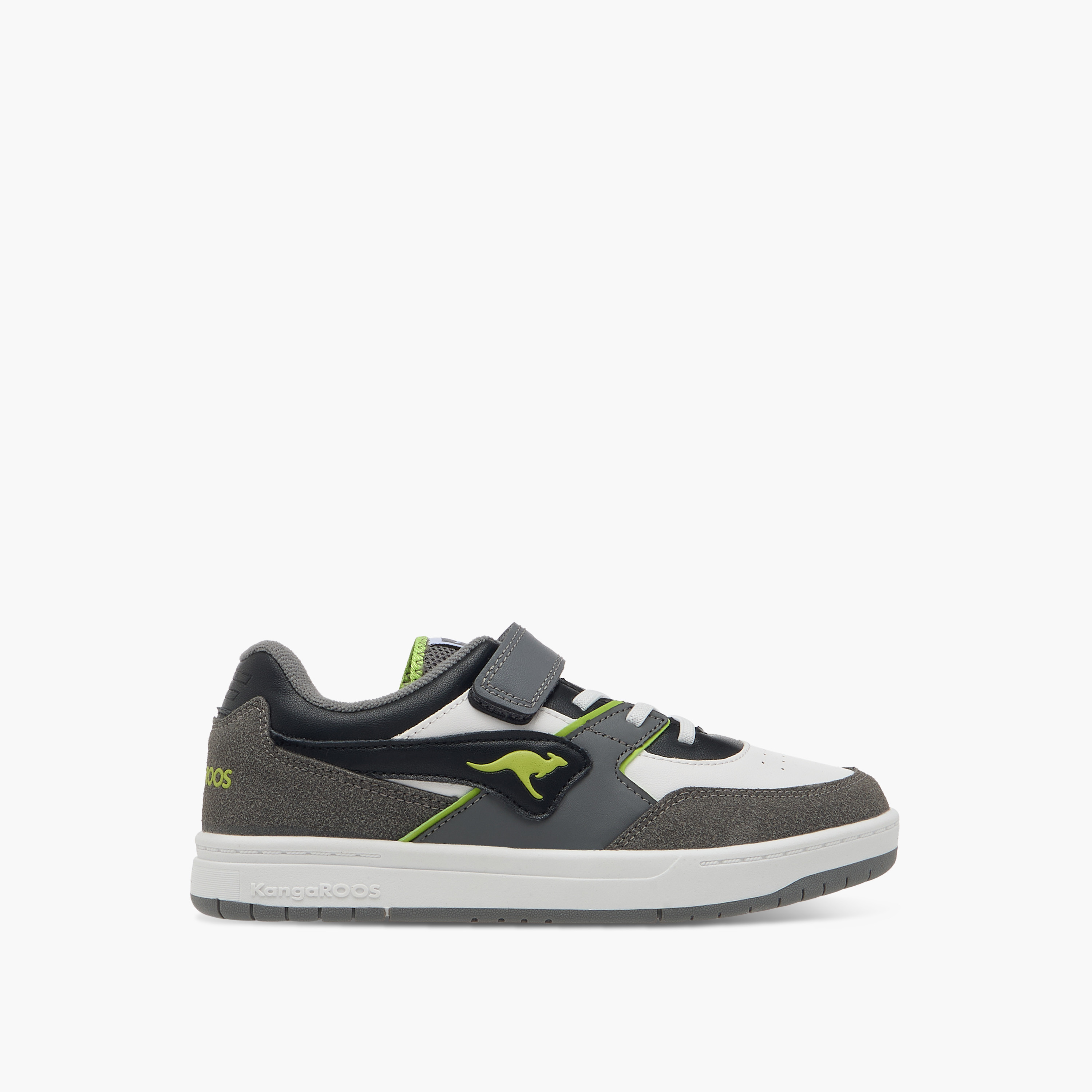 KangaROOS Girls' Panelled Sneakers with Hook and Loop Closure-girls-shoes-sneakers-image-3