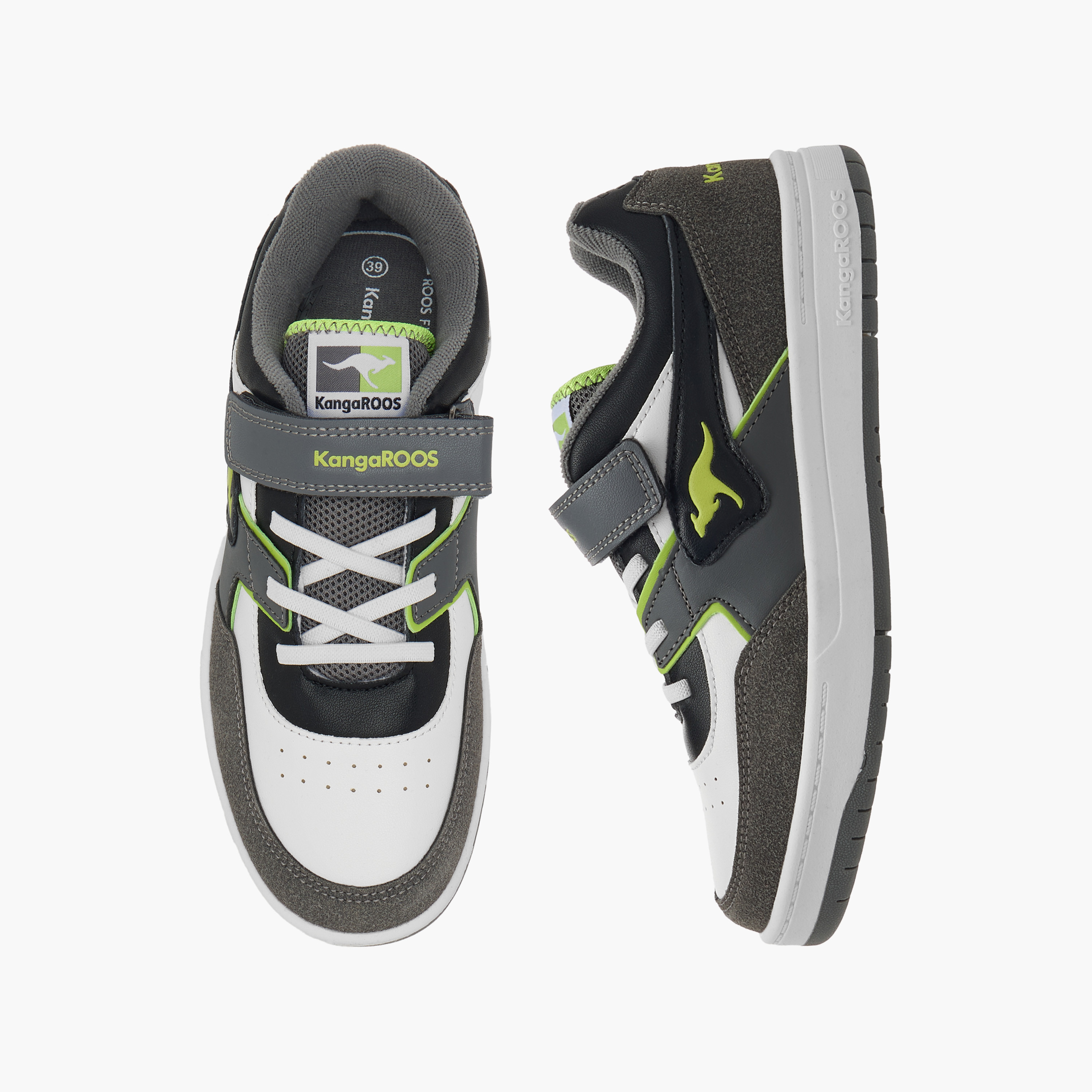 KangaROOS Women's Panelled Sneakers with Hook and Loop Closure-women-shoes-sneakers-image-1