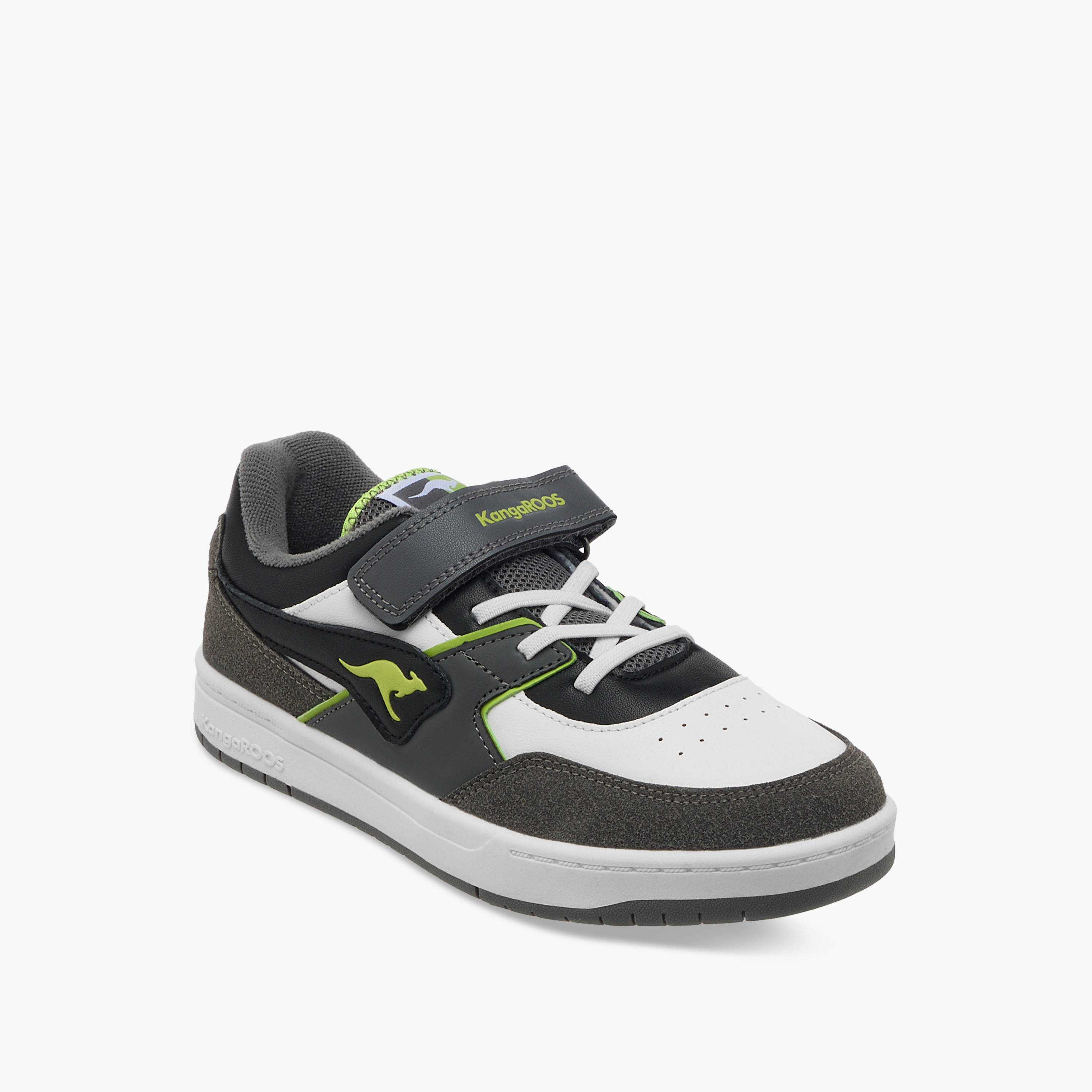 KangaROOS Women's Panelled Sneakers with Hook and Loop Closure-women-shoes-sneakers-image-2