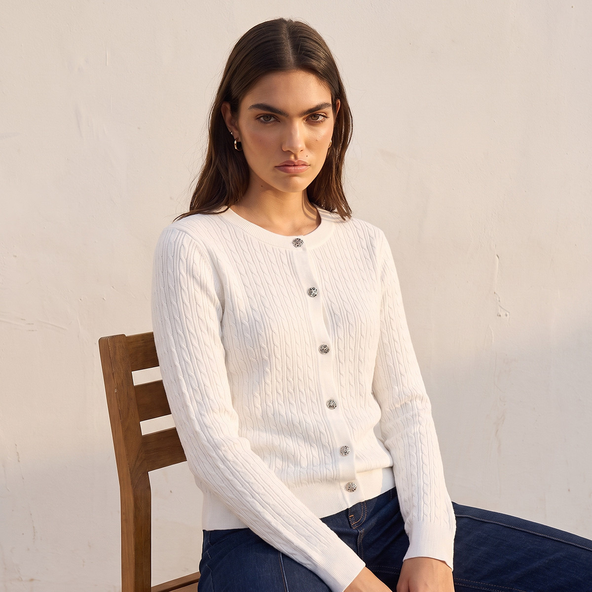 Splash Youth Textured Cardigan with Button Closure-women-winterwear-cardigansandjumpers-cardigans-image-7