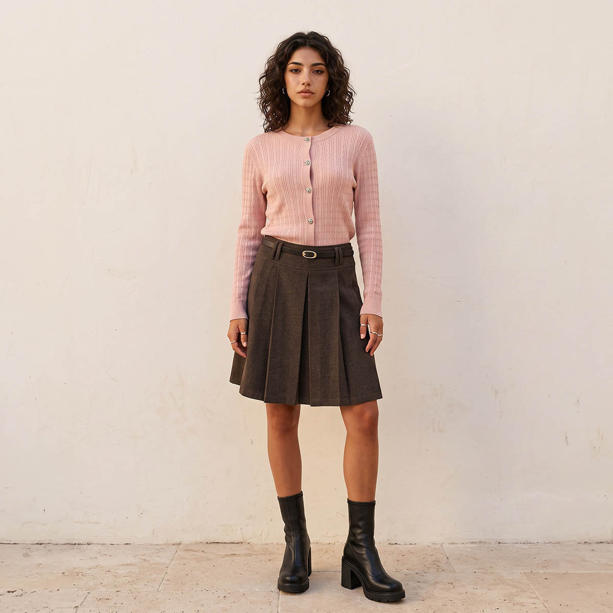 Splash Youth Textured Cardigan with Button Closure-women-winterwear-cardigansandjumpers-cardigans-image-3