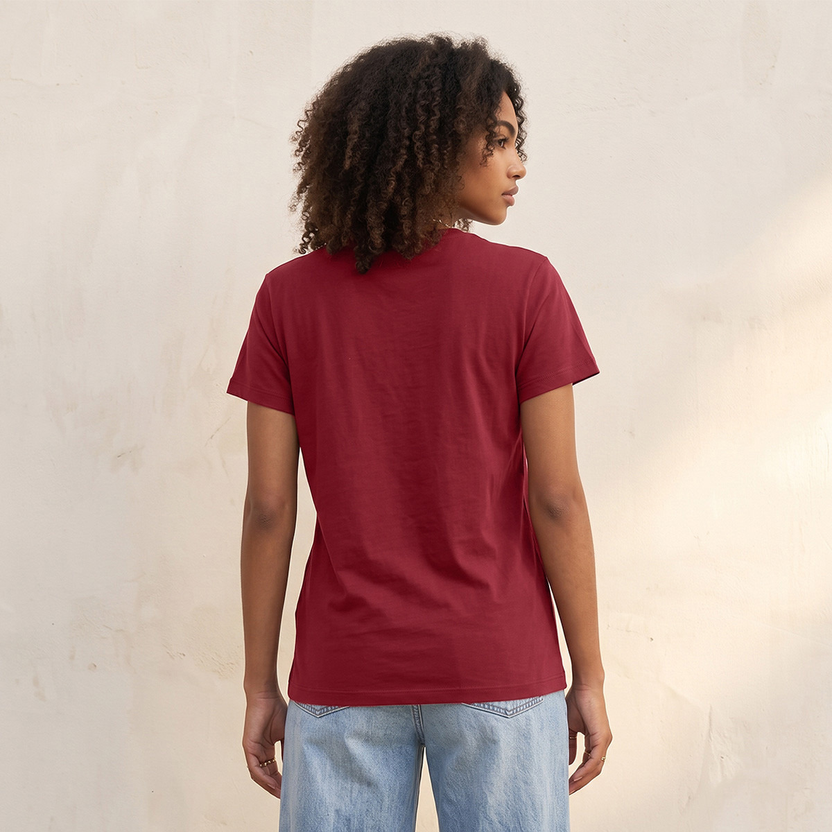 Splash Youth Cotton T-shirt with Typographic Print-women-clothing-tshirts-image-3