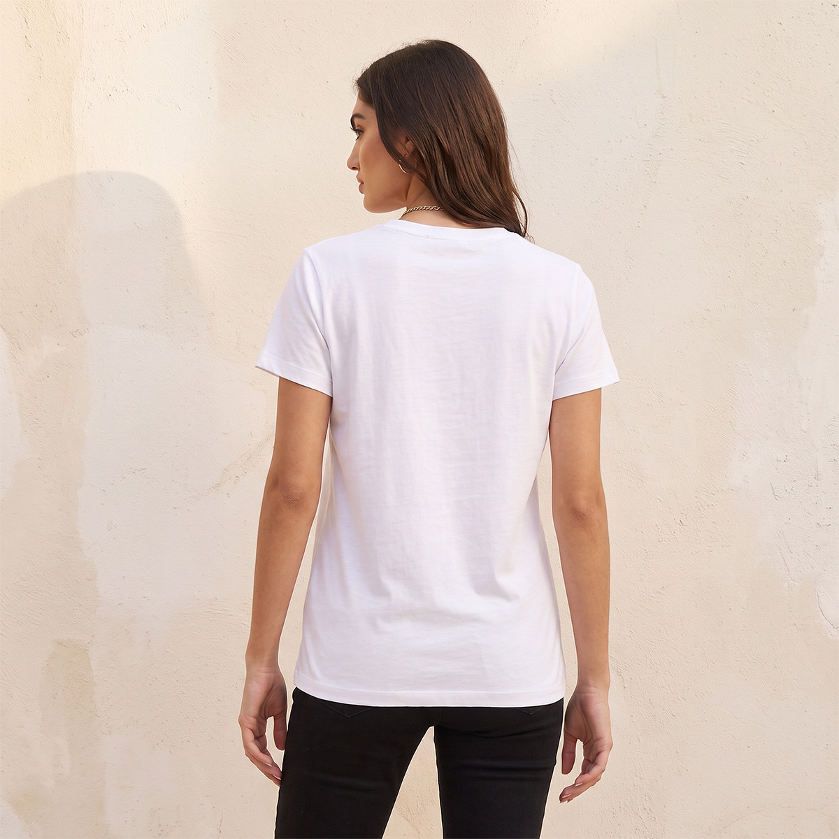 Splash Youth Cotton T-shirt with Typographic Print-women-clothing-tshirts-image-3