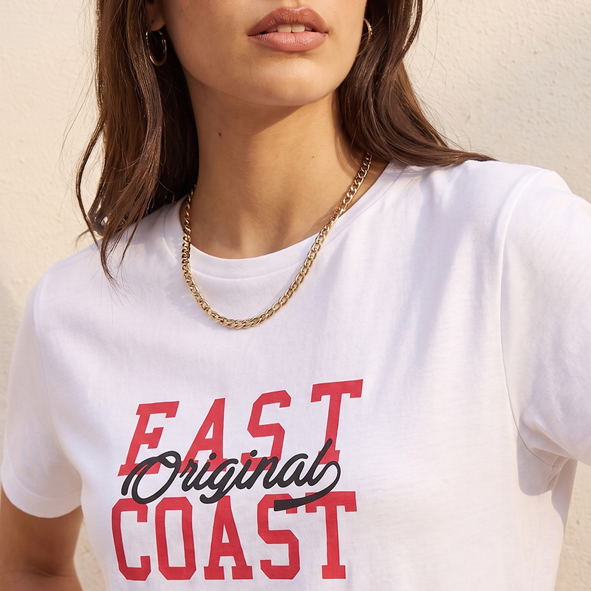 Splash Youth Cotton T-shirt with Typographic Print-women-clothing-tshirts-image-5