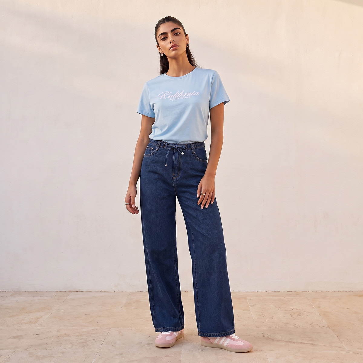 تيشيرت قطن بطبعات كتابية من سبلاش يوث-women-clothing-tshirts-image-2