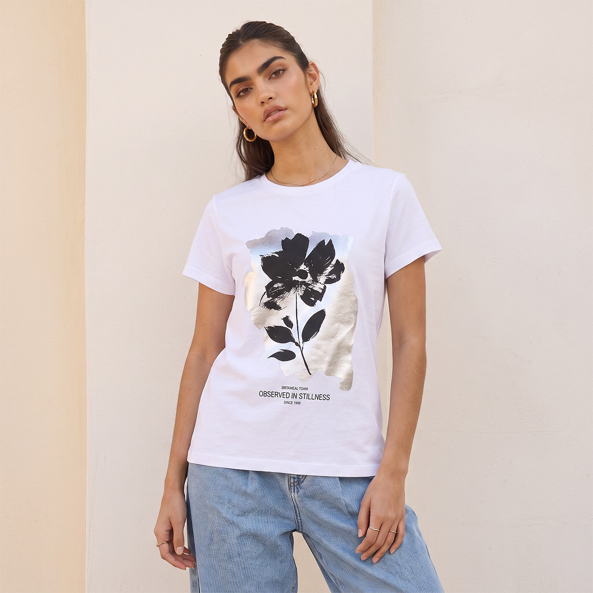 تيشيرت قطن بطبعات من سبلاش يوث-women-clothing-tshirts-image-1