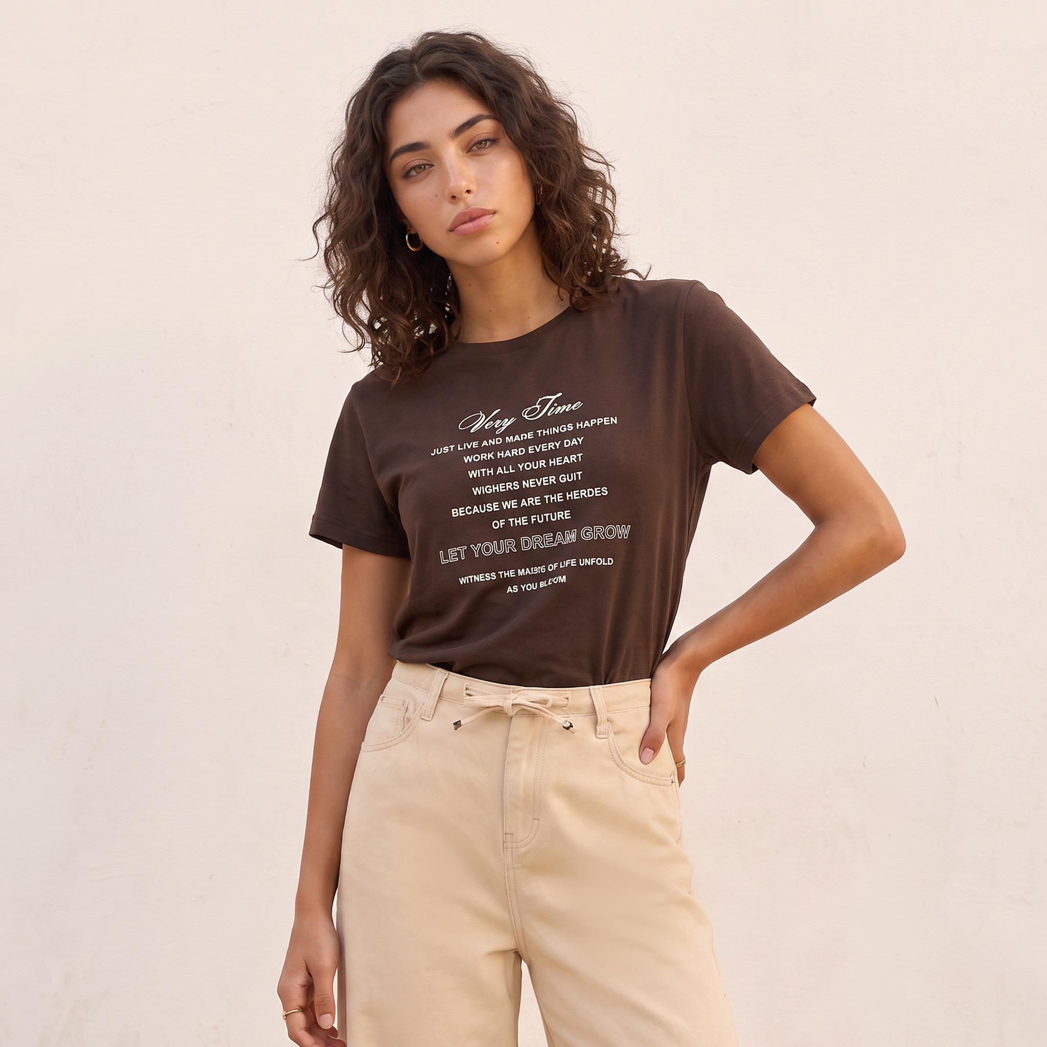 Splash Youth Cotton Slogan Print T-shirt-women-clothing-tshirts-image-1
